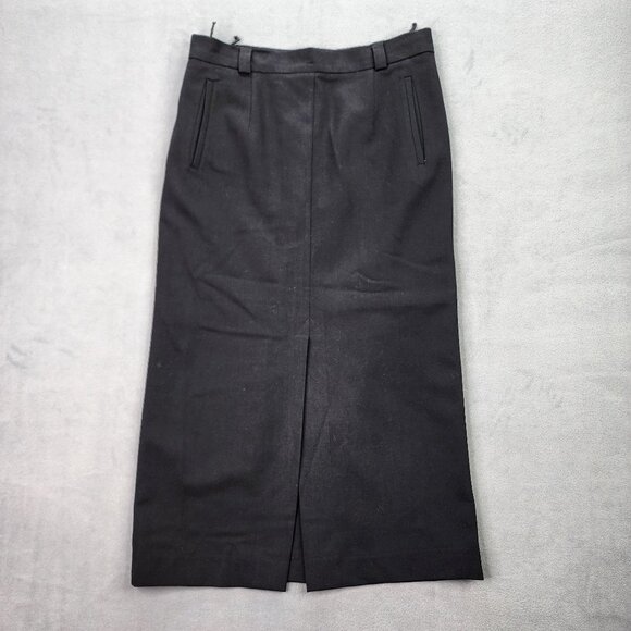 Designed by Olsen Midi Skirt Womens Europe Size 42 Black Pencil Straight Pockets - Picture 1 of 11